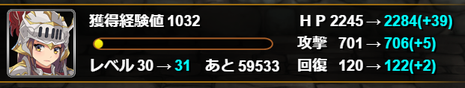 レベル30 → 31