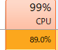 99% CPU